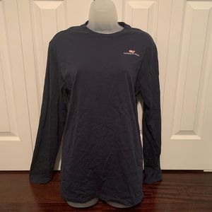 deep navy blue vineyard vines long sleeve shirt